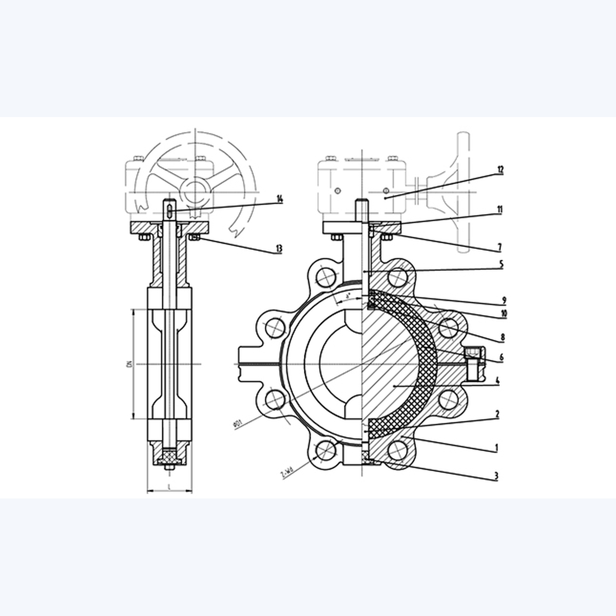 LTD371F46-16C Butterfly Valve