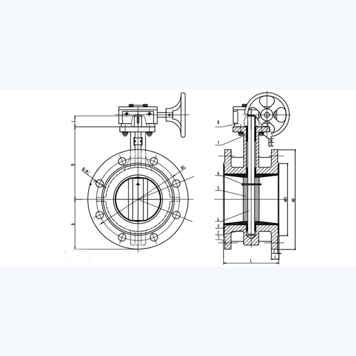 D341X-16P Butterfly Valve product view