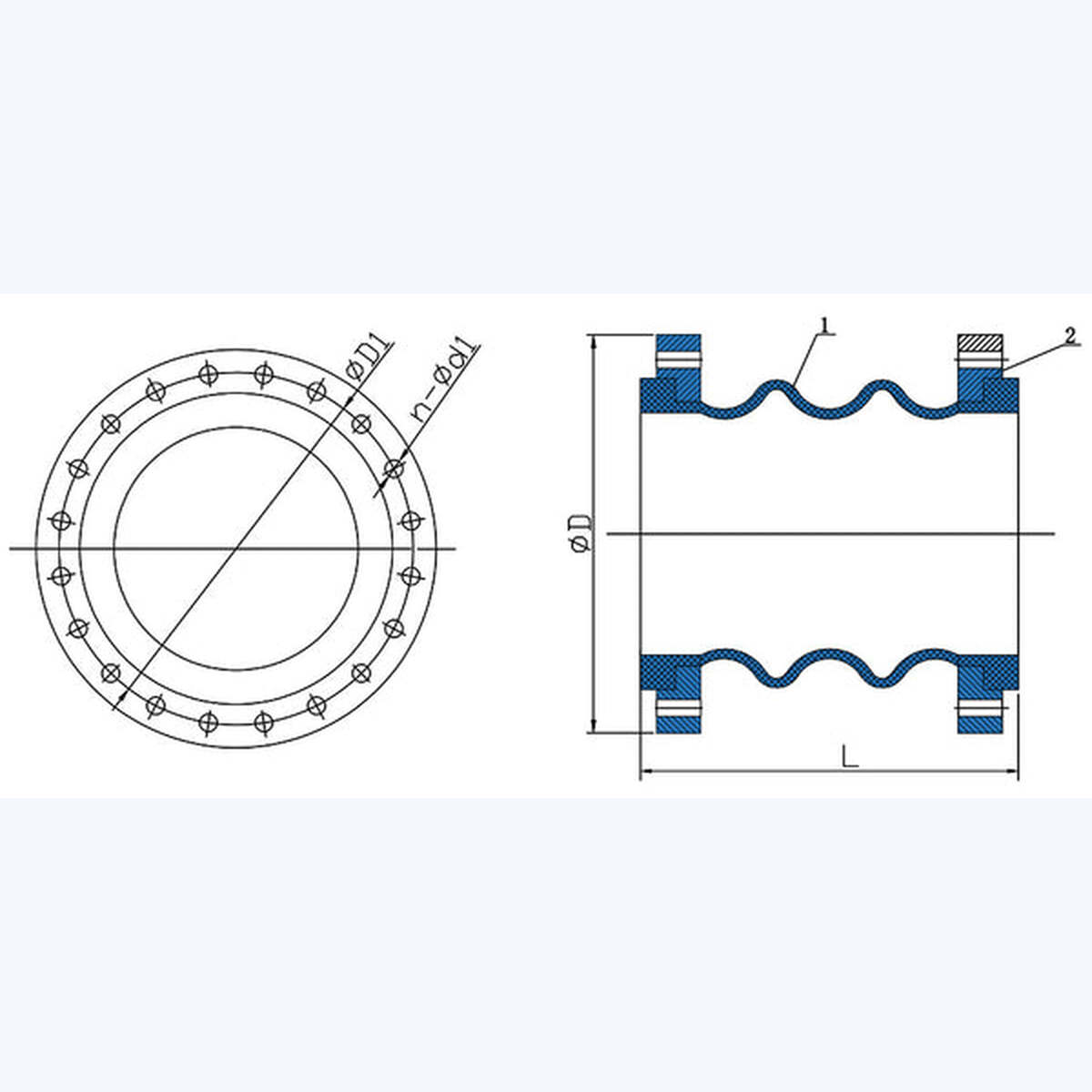 Double ball rubber expansion joint