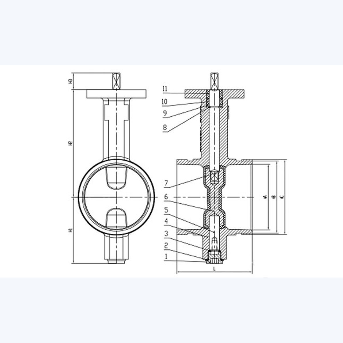 XD381X Butterfly Valve