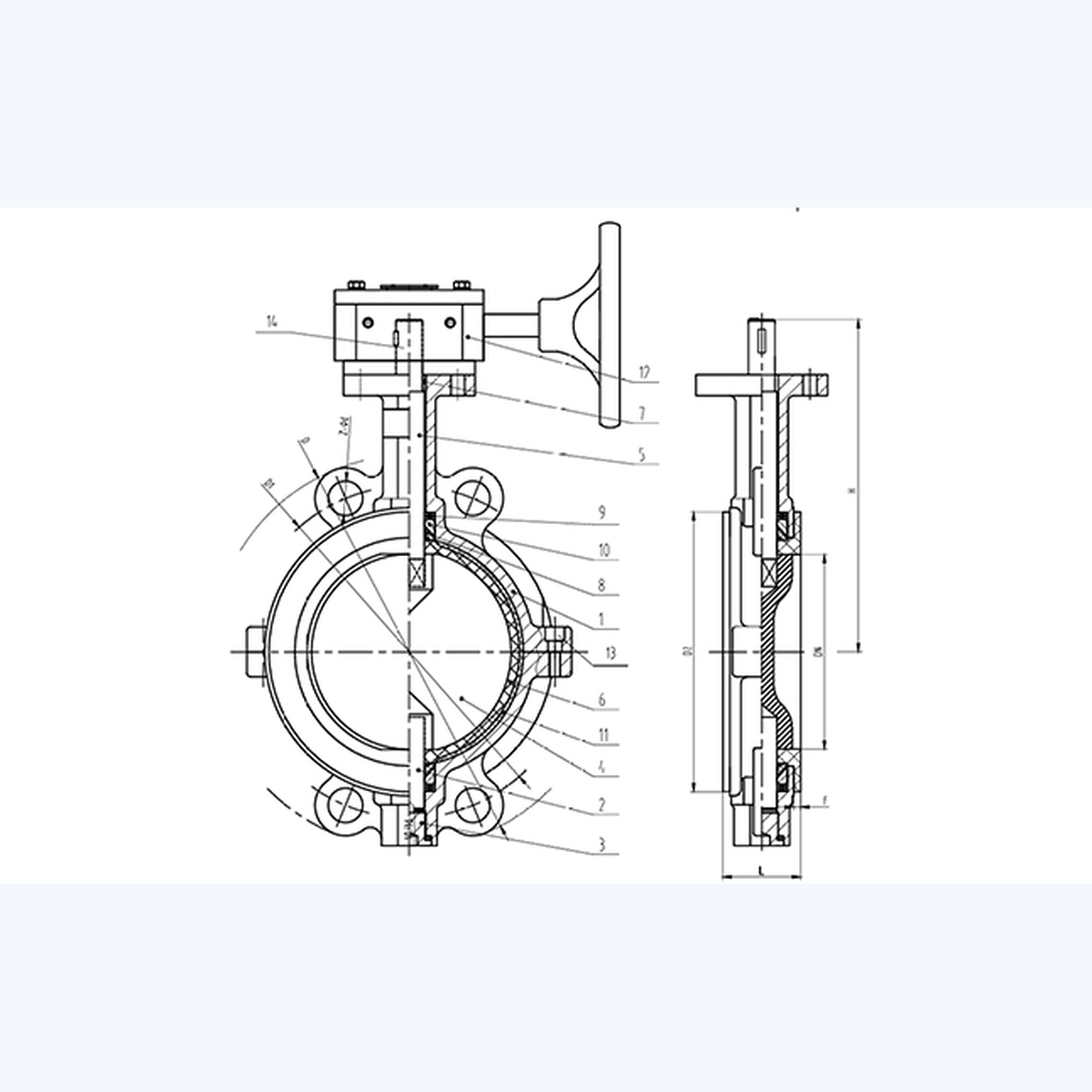 D371F4-16C Butterfly Valve
