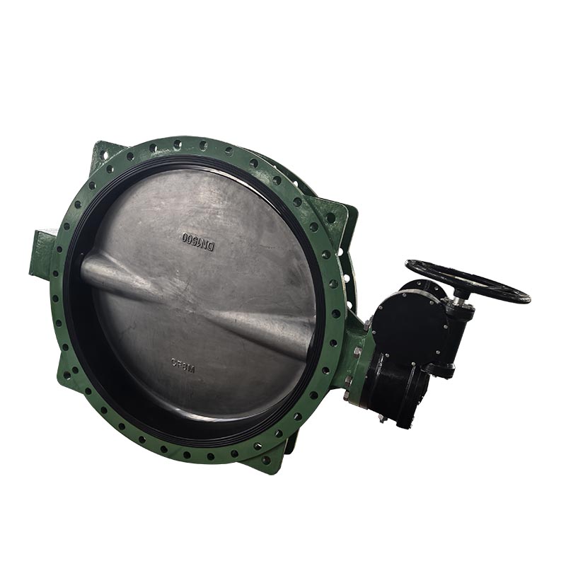 DN1500 Vulcanized EPDM Seat Large Flange Butterfly Valve product view