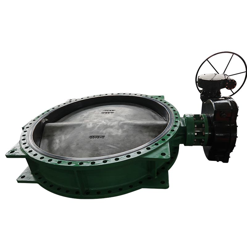 DN1500 Vulcanized EPDM Seat Large Flange Butterfly Valve product view