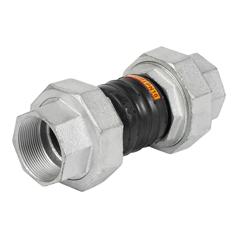 Double sphere rubber expansion joints with threads