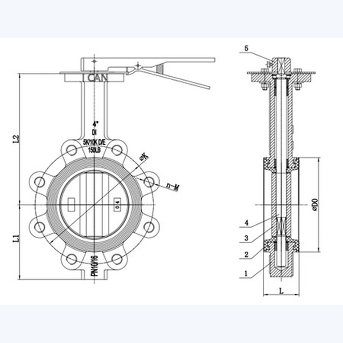 D71X-16Q Butterfly Valve product view