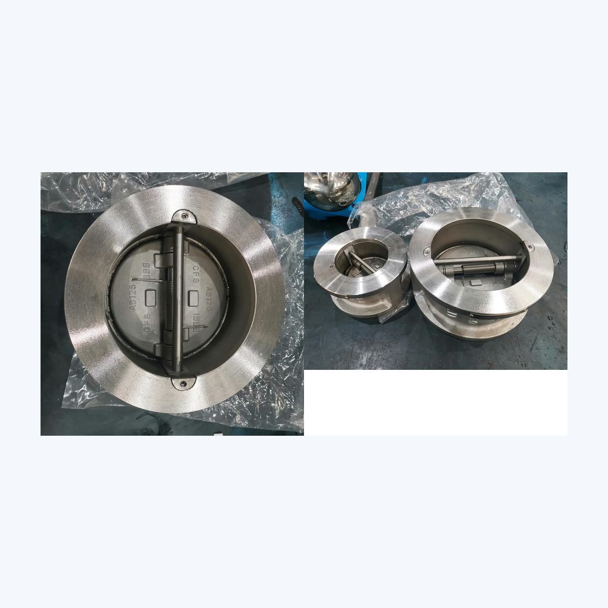 API594 CF8 wafer check valve dual disc stainless steel product view