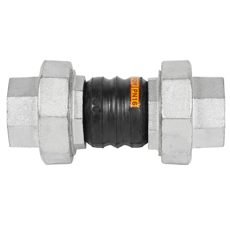 Double sphere rubber expansion joints with threads