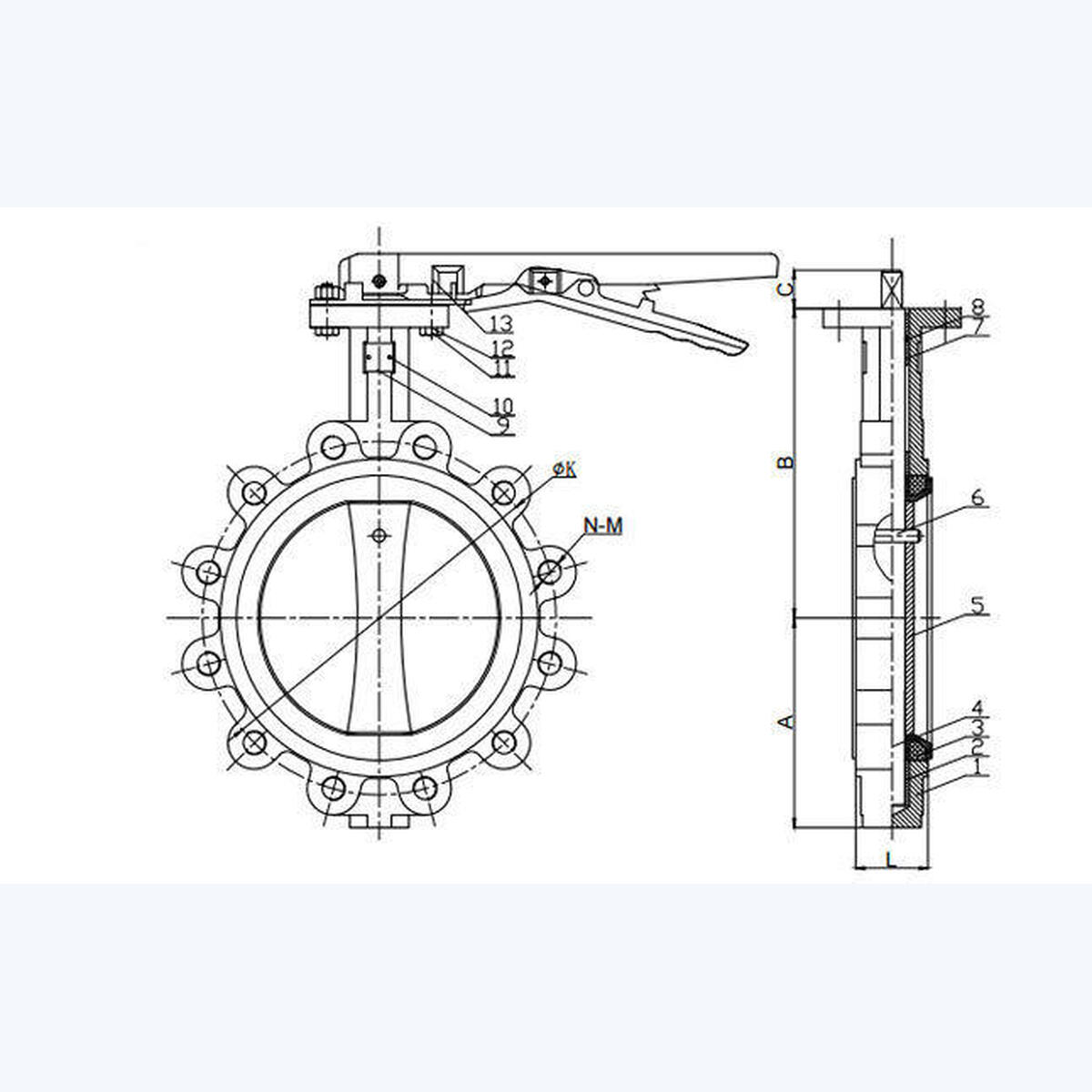 D71F-16P Butterfly Valve product view