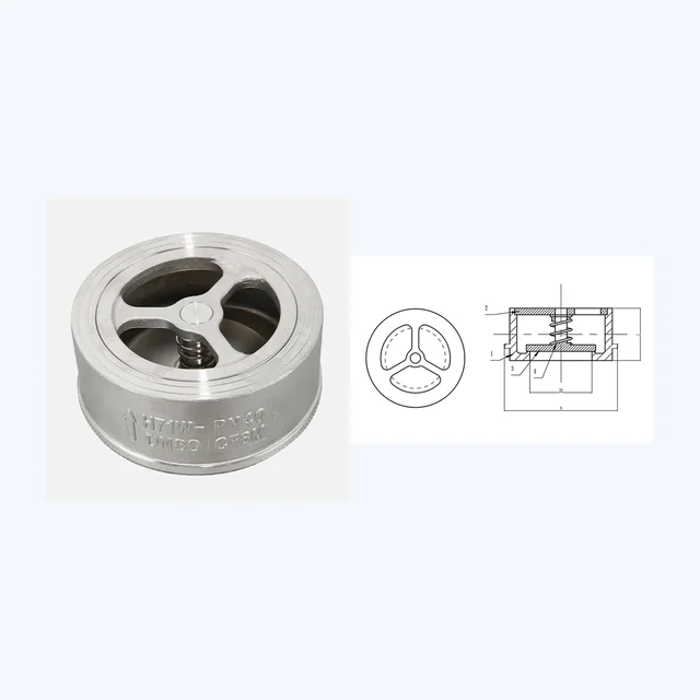 H71W-16P Check Valve technical drawing