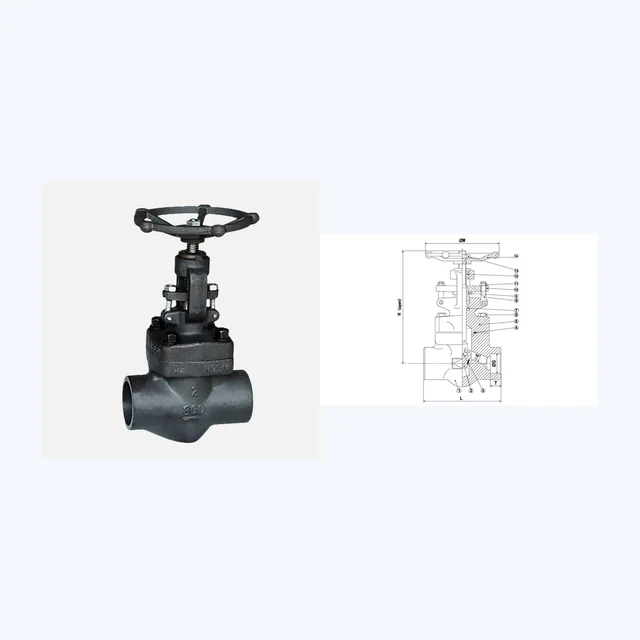 J61H Globe Valve technical drawing